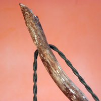 Lamp branch hooked old green 04