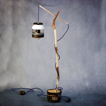Lamp branch denim jar 06