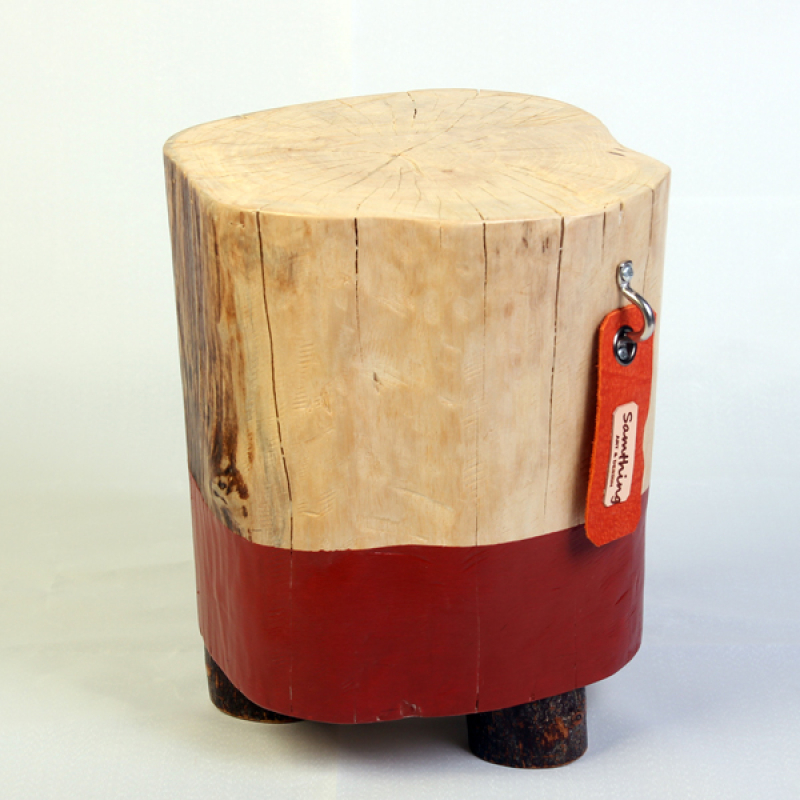 Bijzettafel/ krukje boomstam 24