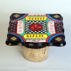 Bijzettafel vierkant blad 29