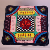 Bijzettafel vierkant blad 29