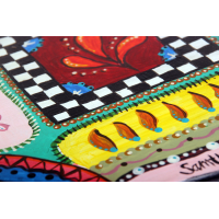 Bijzettafel vierkant blad 29