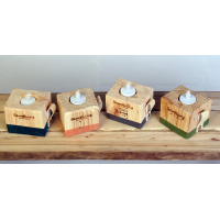 Waxinehouder van pallethout