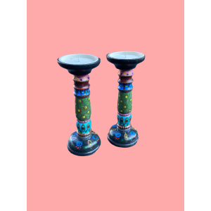 Kandelaar handbeschilderd set